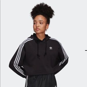 Black Adidas Crop Hoodie